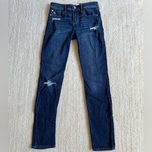 Abercrombie Kids Skinny Jeans Girls Size 15/16 Dark Wash Blue Stretch Denim